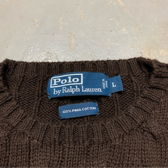 Vintage Brown Ralph Lauren Knitted Sweater - Picture 3 of 7